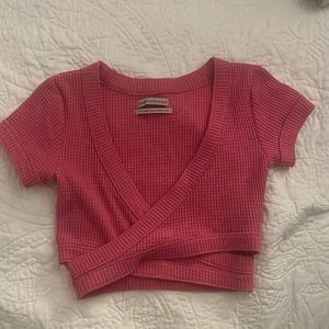 Pink Urban outfitters cross top!
